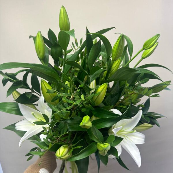 Букет из 3 лилий и зелени