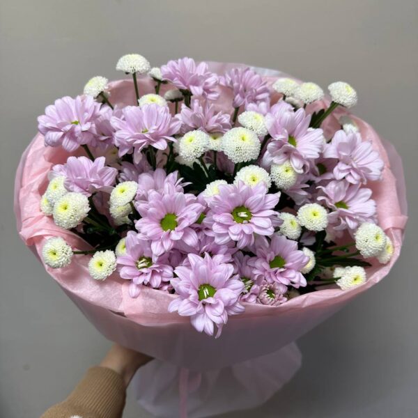 Букет из 9 кустовых хризантем