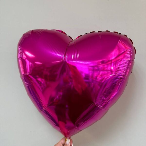 Шар с гелием в виде сердца (Розовый)